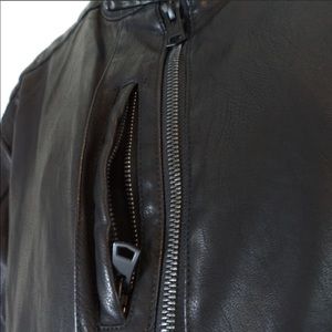 indigo star leather jacket